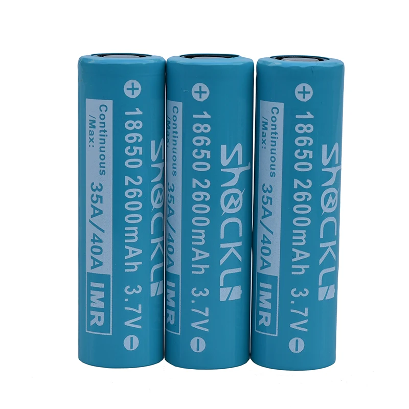 Shockli 18650 2600 mAh 3 7 v литий ионная аккумуляторная батарея высокого стока IMR 35A 40A bateria