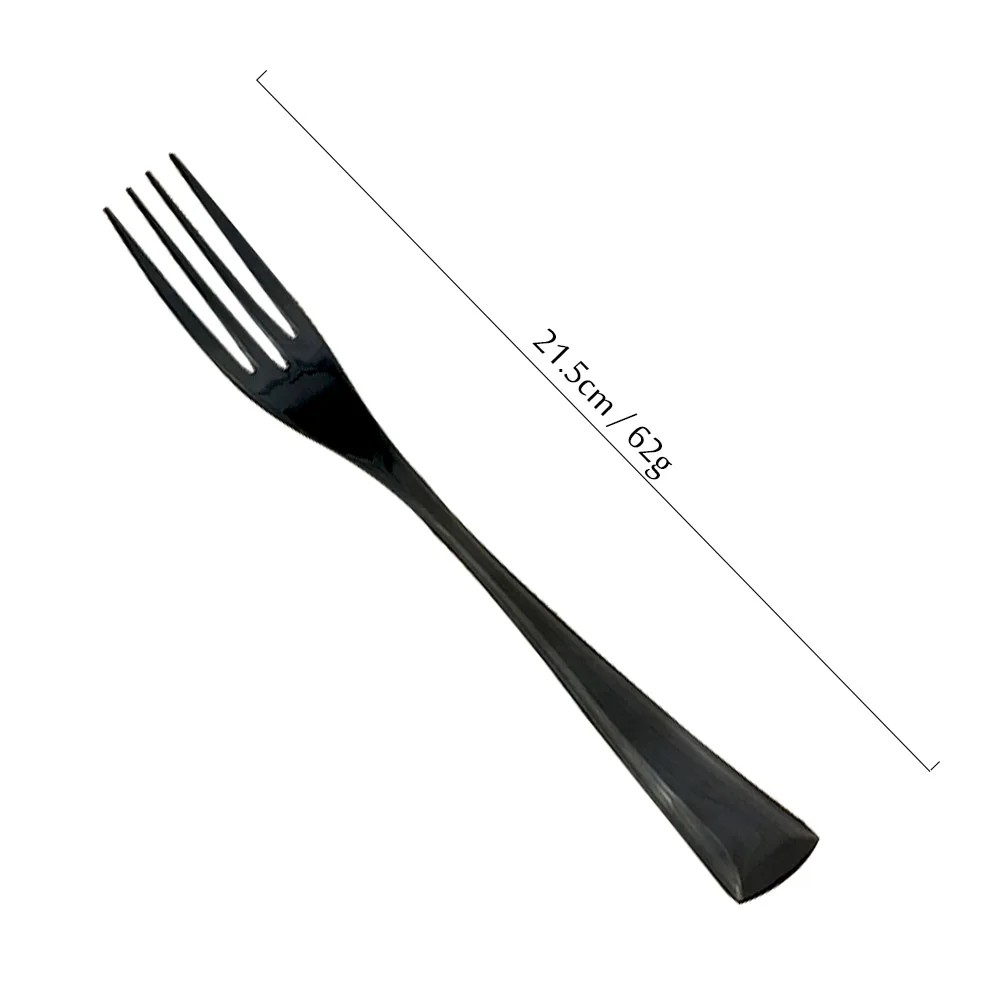 Dinner Fork 1 шт. черный набор посуды 18/10 из нержавеющей стали западные столовые приборы тарелки для салатов наборы вилка стейк нож, ножевые изделия набор - Цвет: Dinner Fork