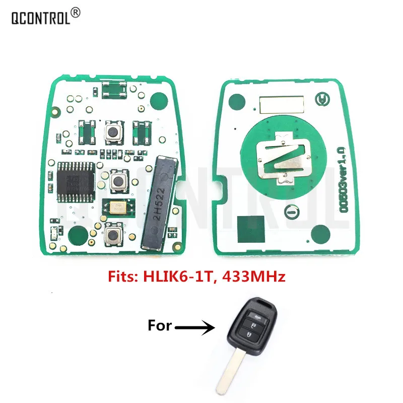 QCONTROL автомобильный пульт дистанционного управления для Honda HLIK6-1T Civic ACCORD City Jazz XR-V Vezel HR-V FRV Автомобильный Замок 433 МГц