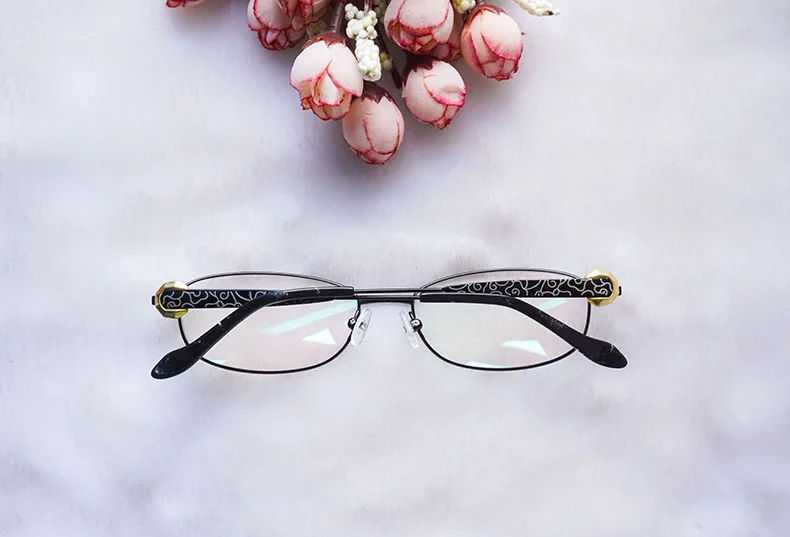 Ретро женские очки оправа с прозрачными линзами Oculos De Grau сплав роскошные очки для глаз Цветочные оптические оправы винтажные уникальные товары