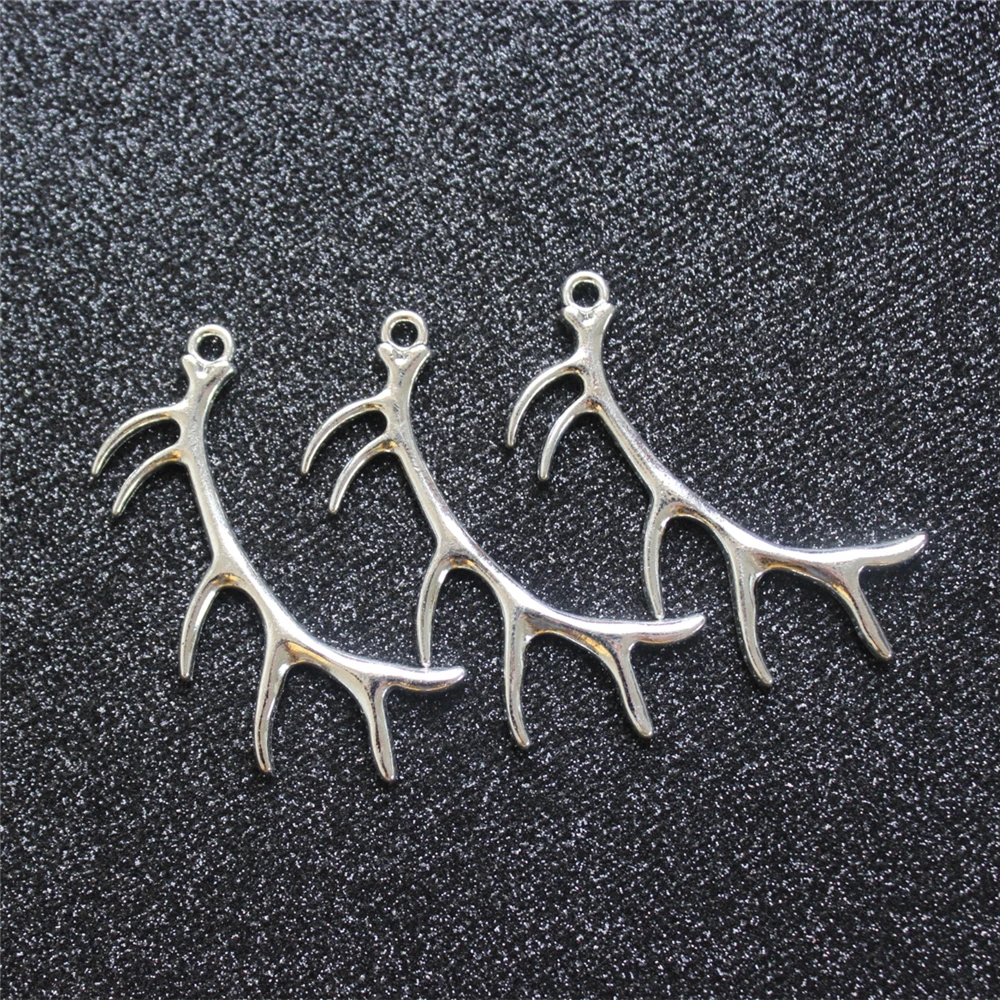10pcs Vintage Style Elk Antler Charms Earrings Jewelry Making Supplies DIY Necklace Pendants Key Chain | Украшения и аксессуары