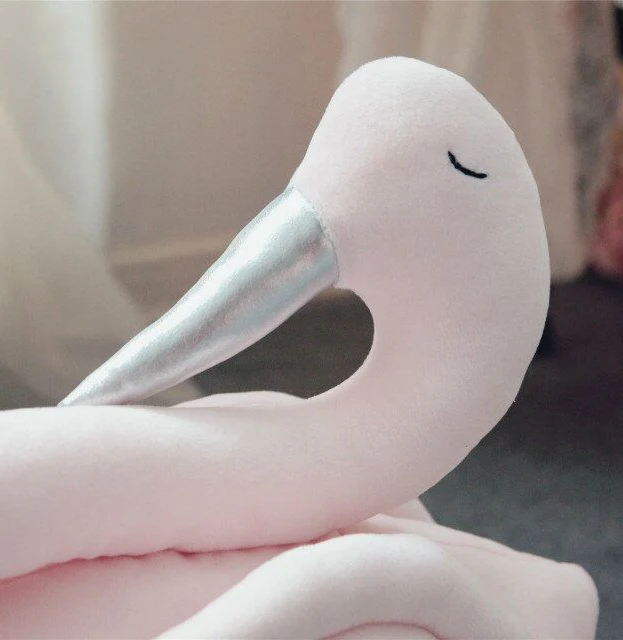 2017 Новый модный детский белый розовый Лебедь плюшевая игрушка подушка для