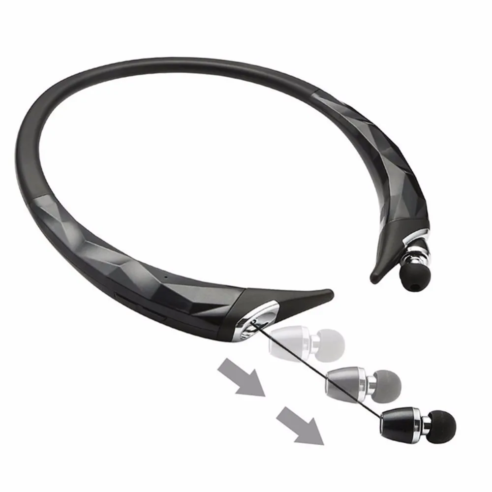 2017 выдвижные Беспроводные спортивные наушники с нашейным ободом беспроводные
