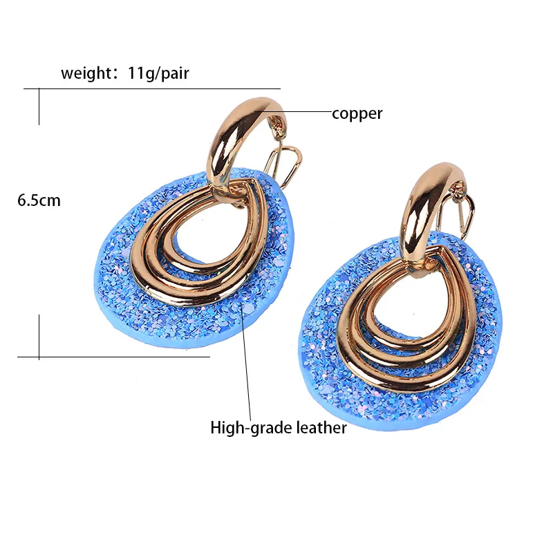 DCHENLER капли большие серьги из кожи цинковый сплав длинные Brinco sieraden oorbel вешалки voor
