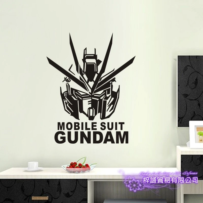 Мобильный костюм GUNDAM стикер на стену стеклянный виниловые наклейки Наклейка