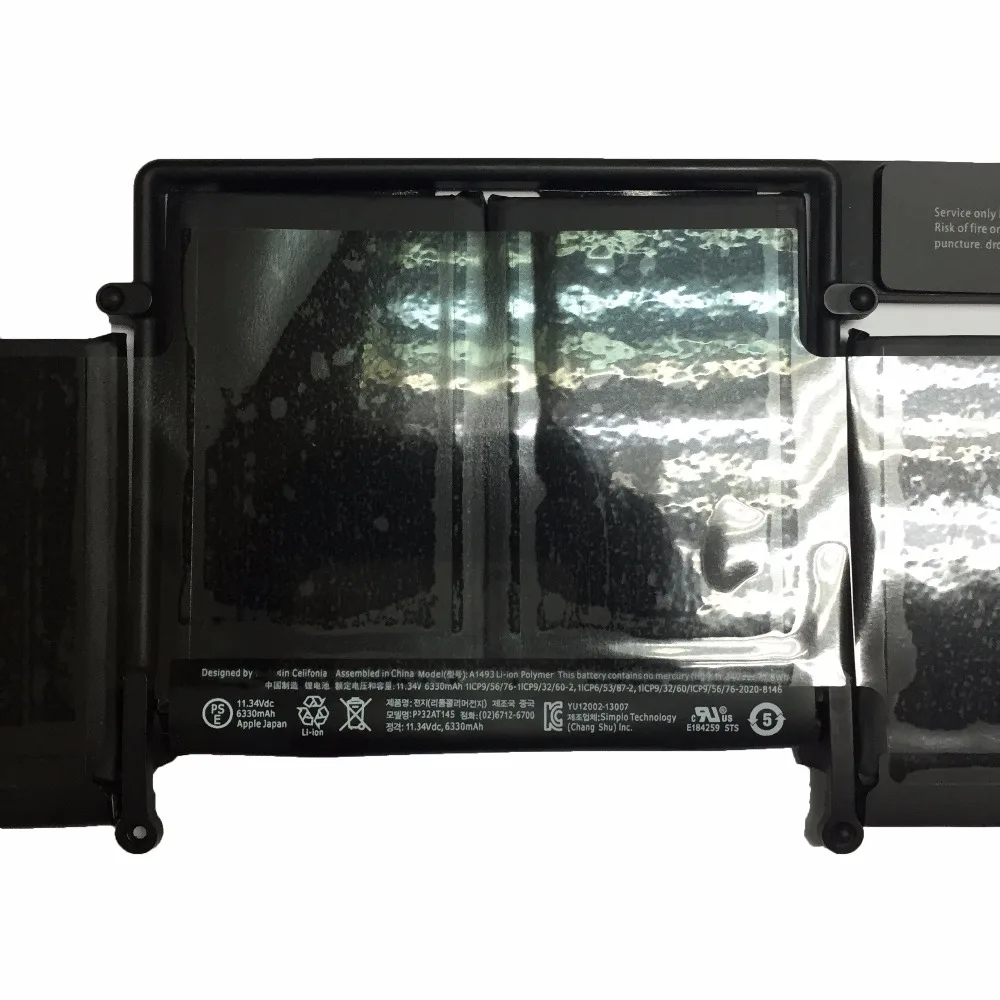 A1493 11 34 V/71WH новый оригинальный аккумулятор для ноутбука Apple Macbook Pro Retina13 INCH A1502 (2013
