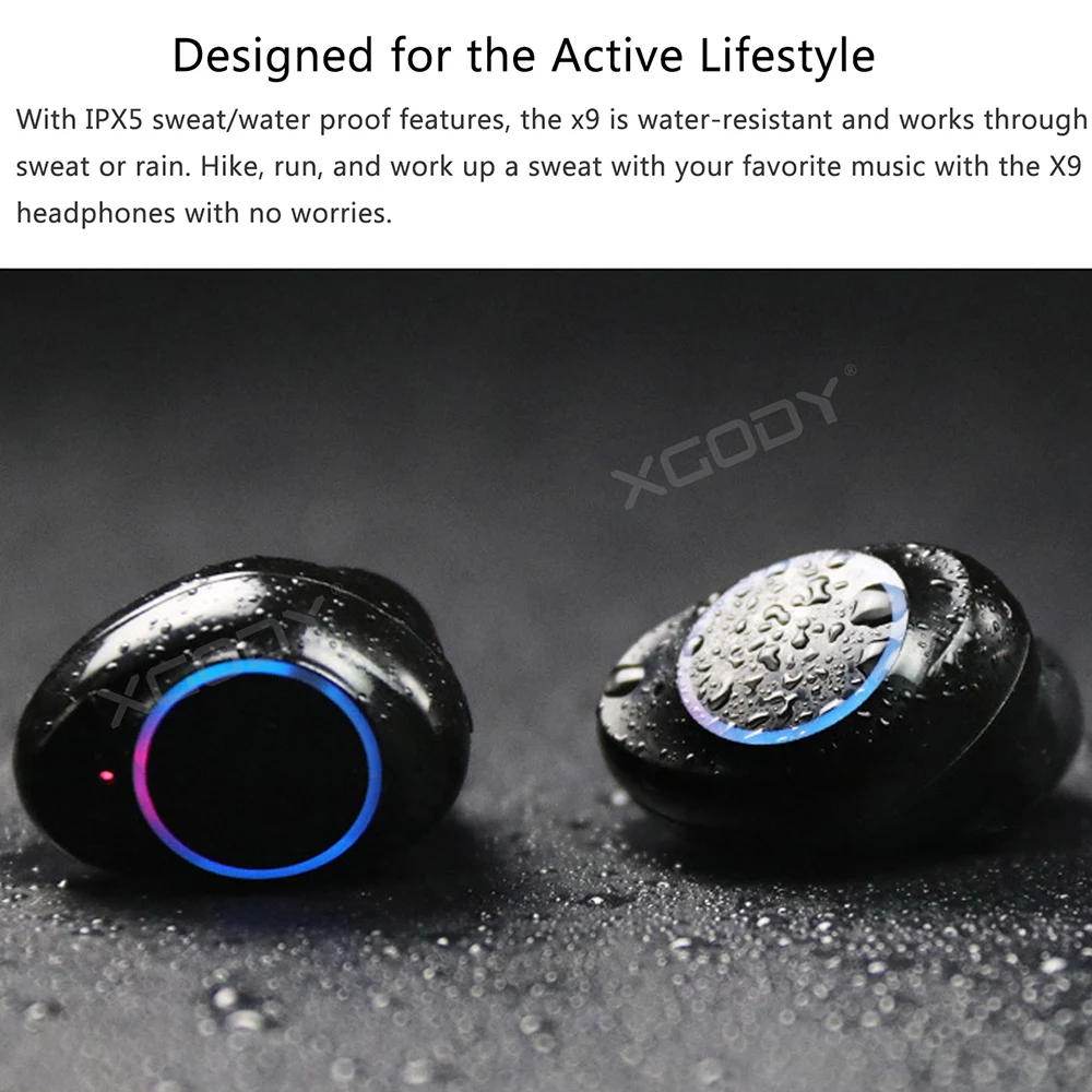 XGODY X9 TWS беспроводные наушники Новые Bluetooth 5 0 HD микрофон стерео с зарядным