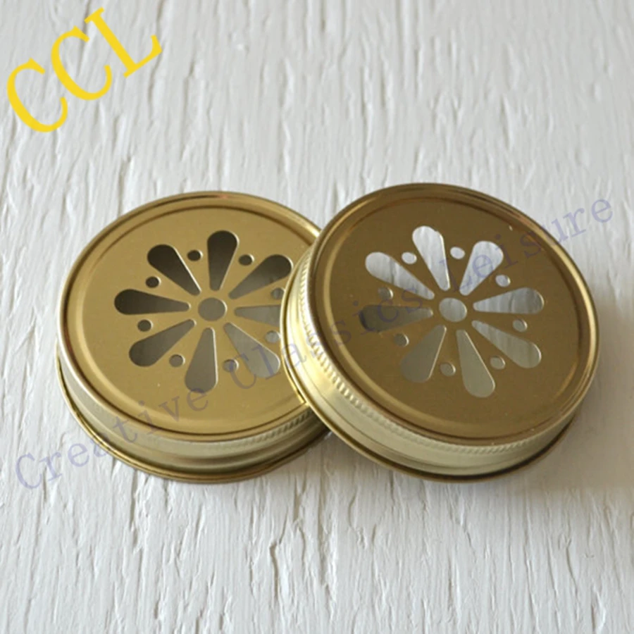 8 золотых крышек каменщика цветок ромашки банки и соломинки не включены питьевые