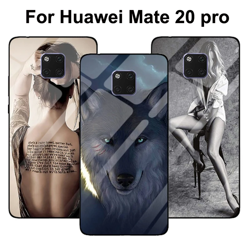 Чехол Mate20 pro для Huawei Mate 20 чехол из закаленного стекла wolf lady силиконовая рамка