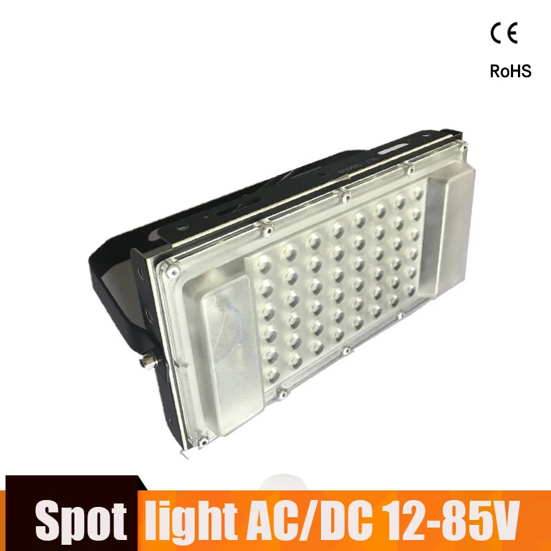 Ультратонкий Светодиодный светильник 12 вольт водонепроницаемый IP65 50 Вт AC/DC12 85v Foco