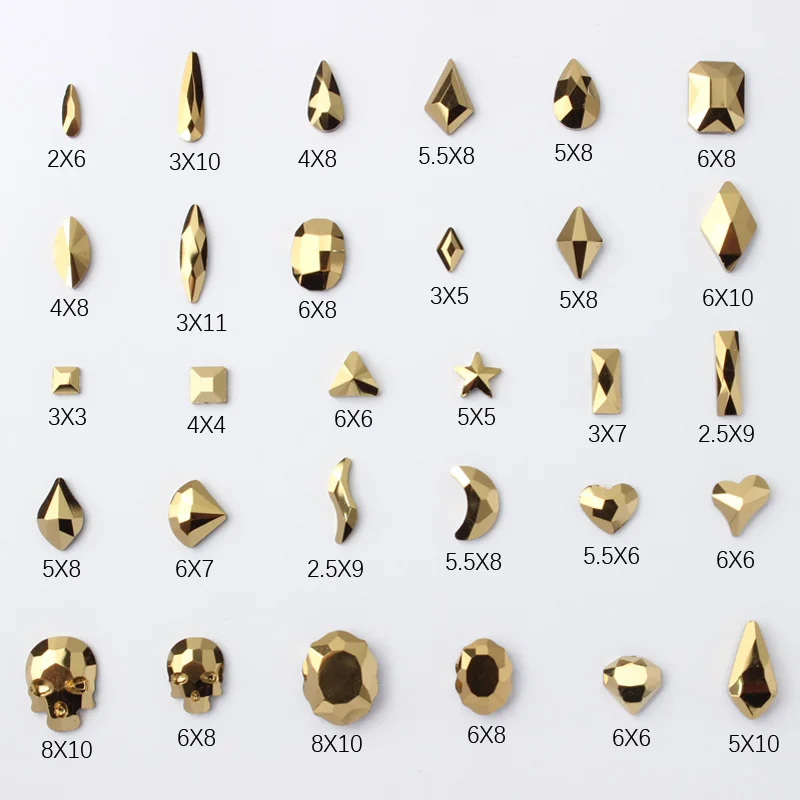 Горячая Распродажа Mine gold Art Стразы 31 стиль Необычные хрустальные камни 30/100 шт. для