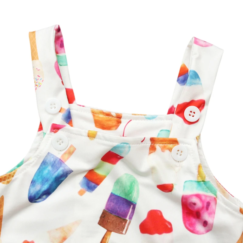 2018 Детский комбинезон для новорожденных девочек с рисунком мороженого|Боди