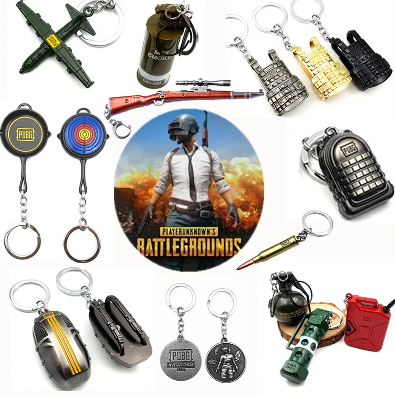 Брелок для ключей в виде игры PUBG игровое оборудование брелок из сплава chaveiro кулон