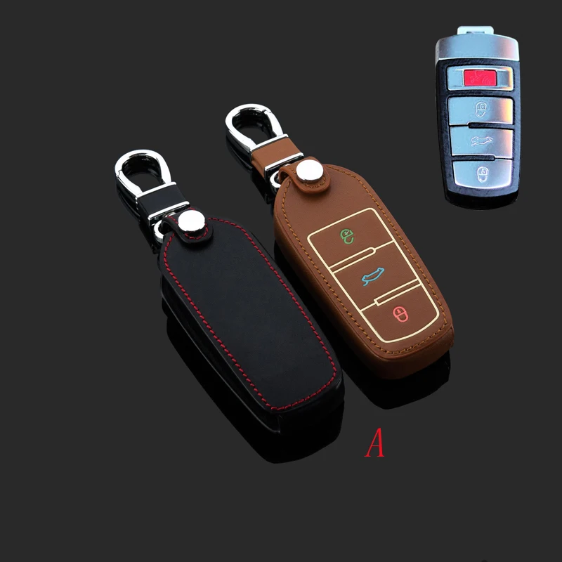 Кожаный чехол для ключей автомобиля VW Golf bora Jetta MK5 MK6 MK7 CC Tiguan Passat B6 B7 Scirocco защитный