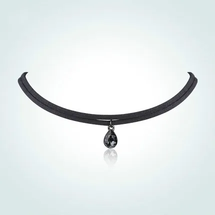 Украшенное кристаллом Swarovski женское ожерелье модное ювелирное изделие подвеска ключица черная двойная цепочка колье ожерелье - Цвет камня: as picture