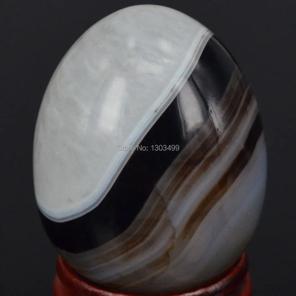 

34x44MM Natural Gemstone Drusy Druzy Agate Sphere Egg Chakra Healing Reiki Stone Carving Crafts W/Stand