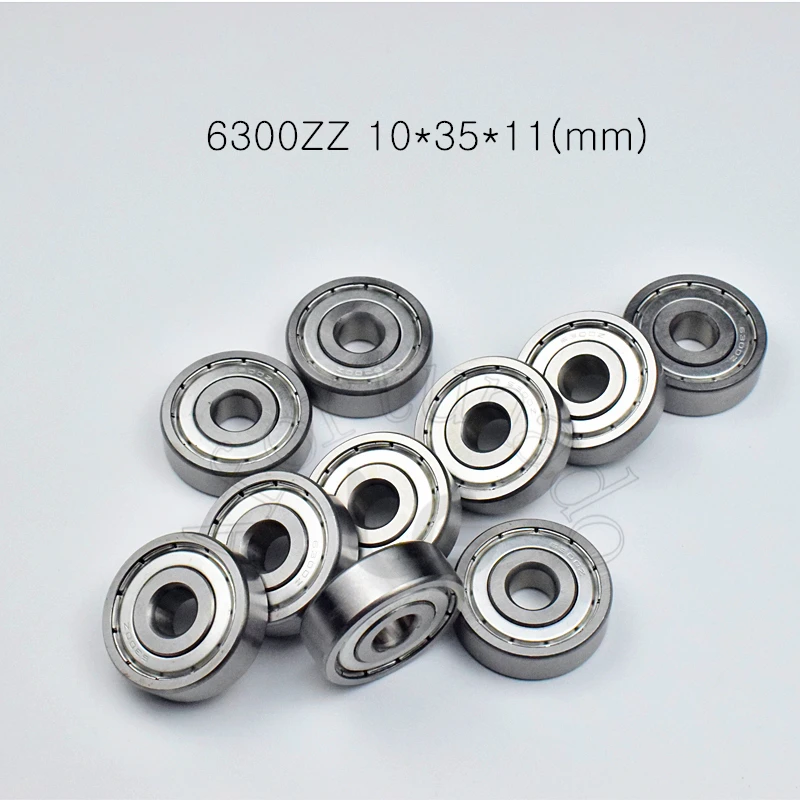 Bearing 10pcs 6300ZZ 10*35*11(mm) chrome steel Metal Sealed High speed Mechanical equipment parts