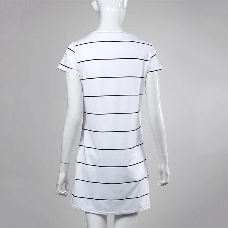 2019 новые модные женские туфли летнее платье в черно белую полоску элегантные