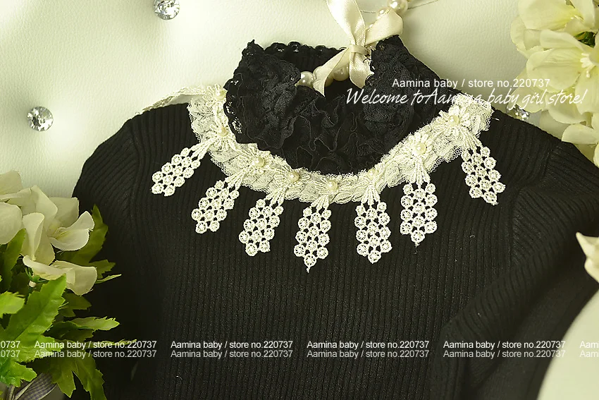 Осенне-зимние черные колготки для маленьких девочек [aамина] футболка одежда