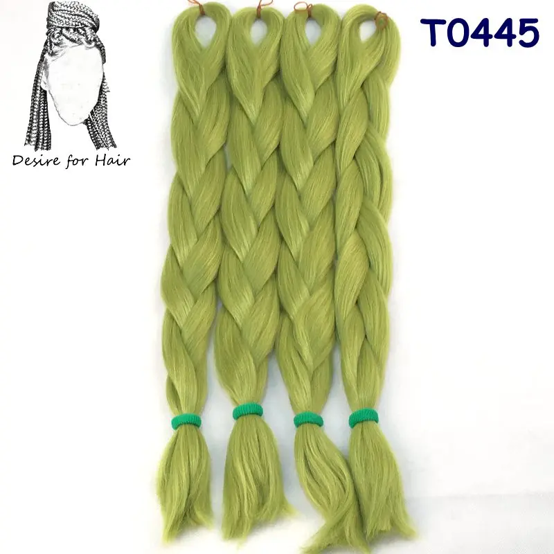 Desire for hair, 5 пачек, 24 дюйма, 80 г, 90 цветов, Жаростойкие синтетические огромные косички для наращивания волос, для небольших закрученных косичек - Цвет: #144