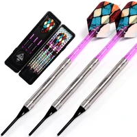 good throw cuesoul swords series 18 grams 95 tungsten soft tip darts set 012 purple pc dart shaft