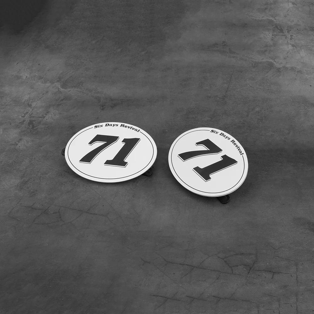 2 шт. табличка с номером для MOTO CAFE RACER tracker scrambler No.71|plate|plate numberplate table |