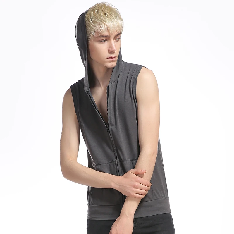 Жилет с капюшоном на молнии 6 цветов новинка 2017 | Мужская одежда