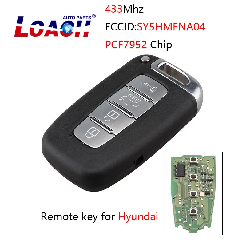 Дистанционный смарт ключ 433 МГц для HYUNDAI SONATA GENESIS EQUUS VELOSTER 2009 2010 2011 2012 2013 2015 SY5HMFNA04 4