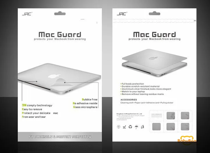 Новое поступление серебристая Защитная пленка для всего тела чехол Mac book Guard macbook