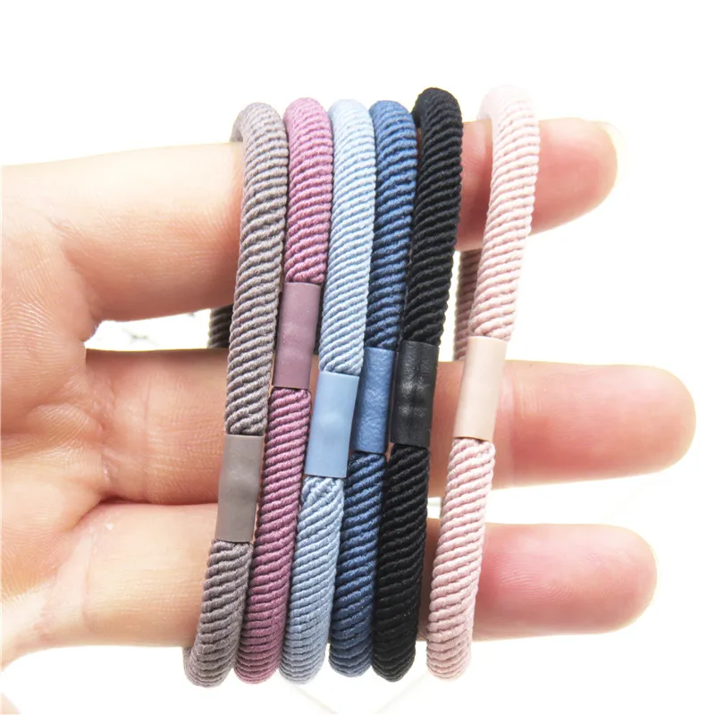 1 шт. простые эластичные резинки для волос 6 цветов |