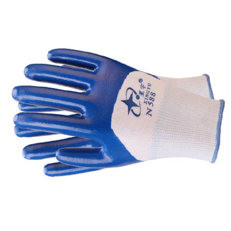 5/12 пар нитриловых перчаток для промышленных рабочих нейлоновые износостойкие