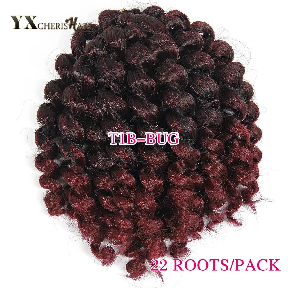 #27 8 дюймов синтетическое плетение волос вязанные косы jumpy Wand Curl канекалон ombre Цвет для черной женщины ямайский отскок - Цвет: #27