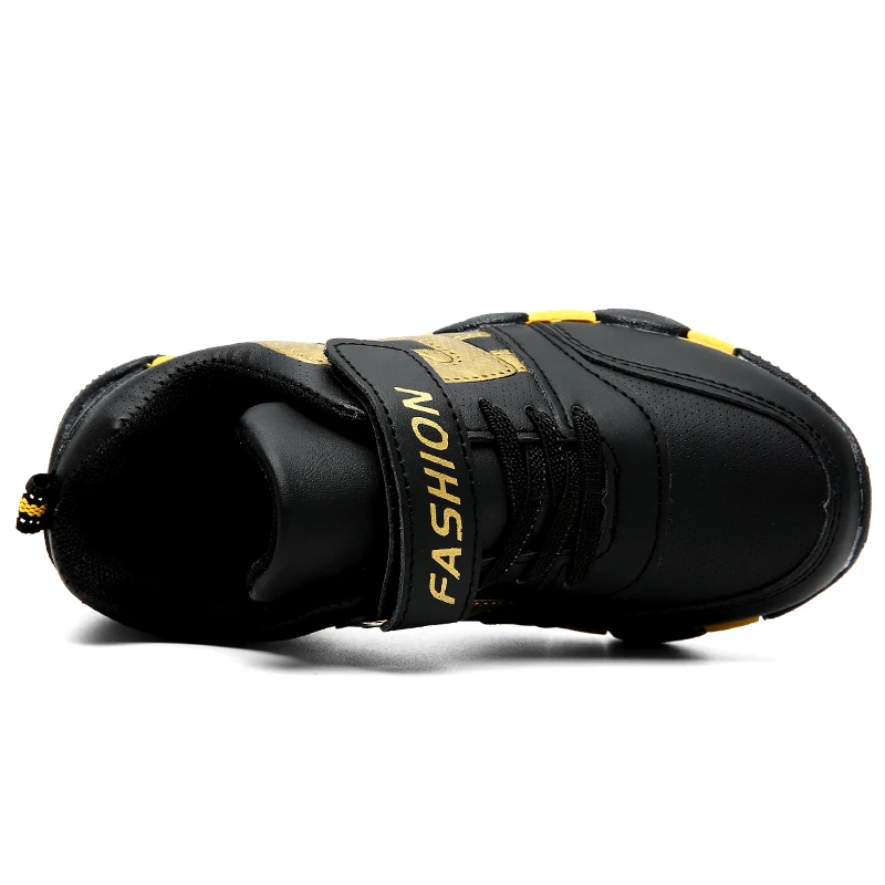 2018 Осенние новые стильные кроссовки из искусственной кожи для мальчиков детские