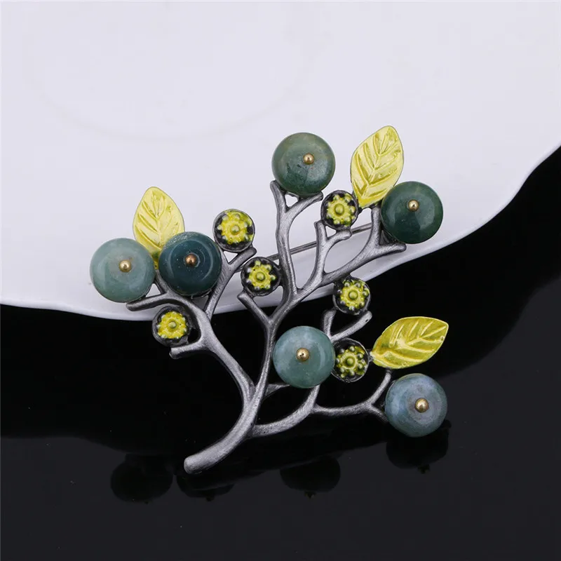 Женская маленькая брошь-Дерево из цинкового сплава в простом винтажном стиле |