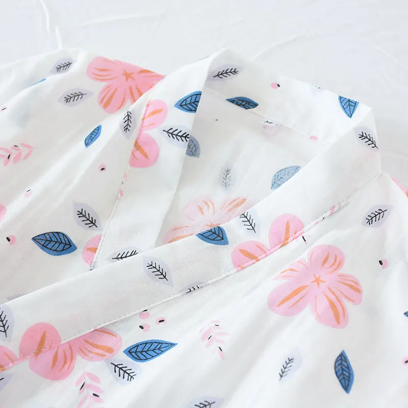 Женский тонкий купальный халат из 100% хлопка длинная ночная рубашка Свободный