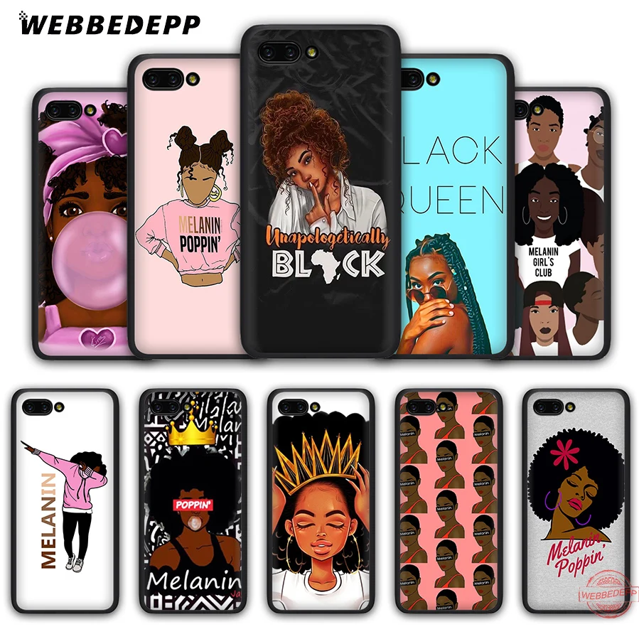 WEBBEDEPP 2 бунц меланина попсовое Aba черная девочка мягкий чехол для Honor 20 10 9 9X 8 Lite 8C 8X