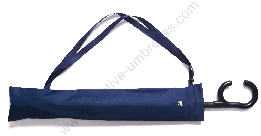 113 см автоматический открытый C-Hook Обратный бизнес зонтик без рук увеличенный