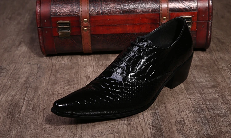 Zapatos hombre/Мужская обувь свадебные туфли на высоком каблуке с острым носком Черная