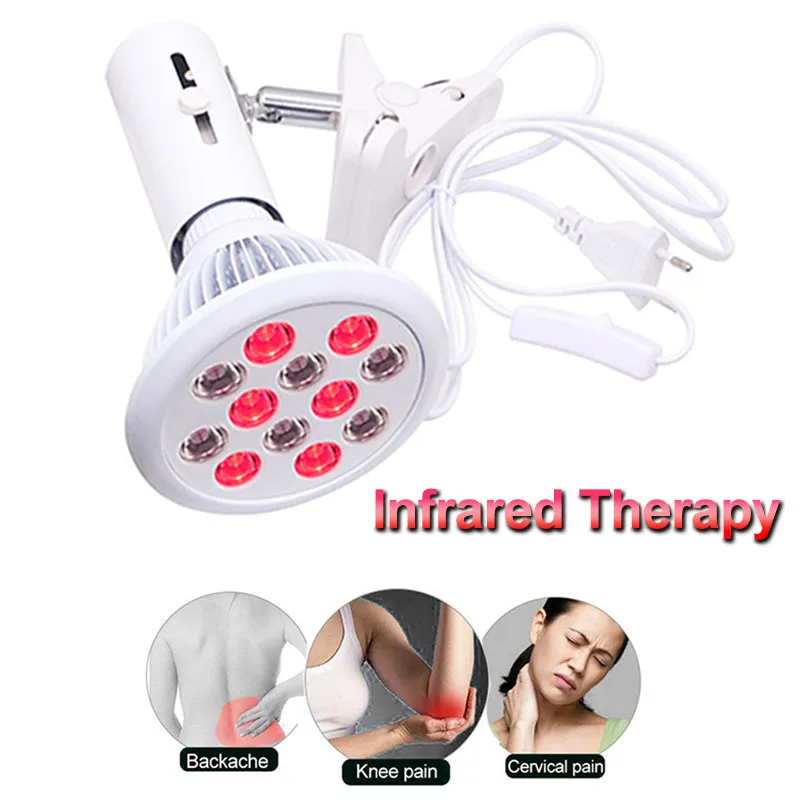 

Медицинская инфракрасная терапия, 24 Вт, красная светодиодная лампа для снятия боли в коже, массажа, тела, шеи, плеч, спины, нагревательная лам...