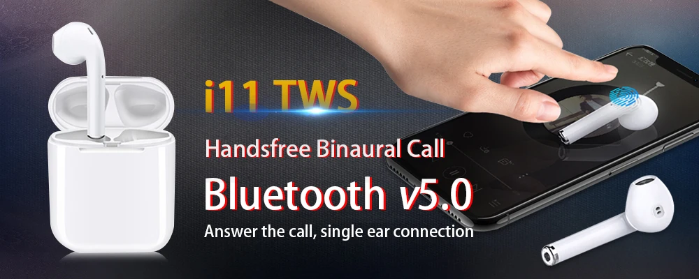 Беспроводные наушники i7s TWS, мини наушники-вкладыши, беспроводные Bluetooth наушники, стерео наушники-вкладыши, гарнитура с микрофоном для всех смартфонов