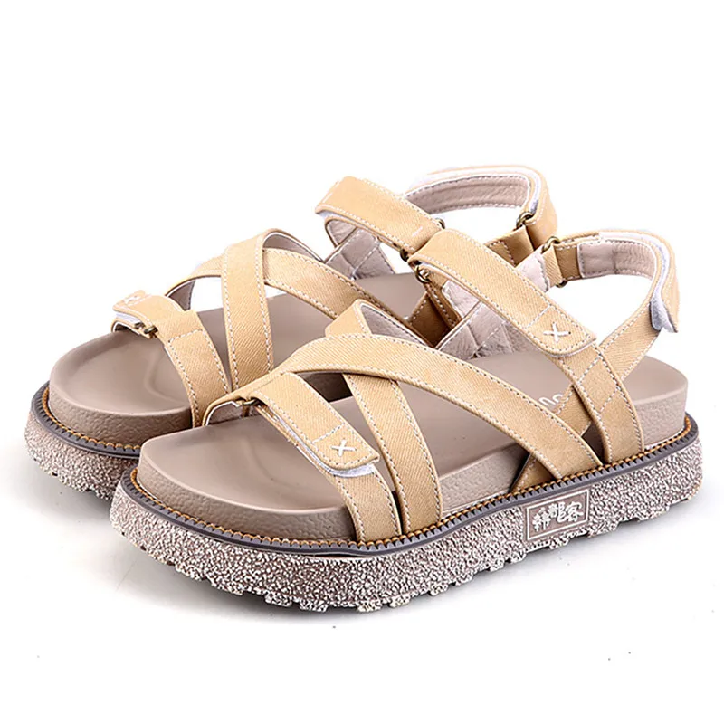 Женские босоножки коллекция 2019 года пляжные сандалии на платформе с ремешком