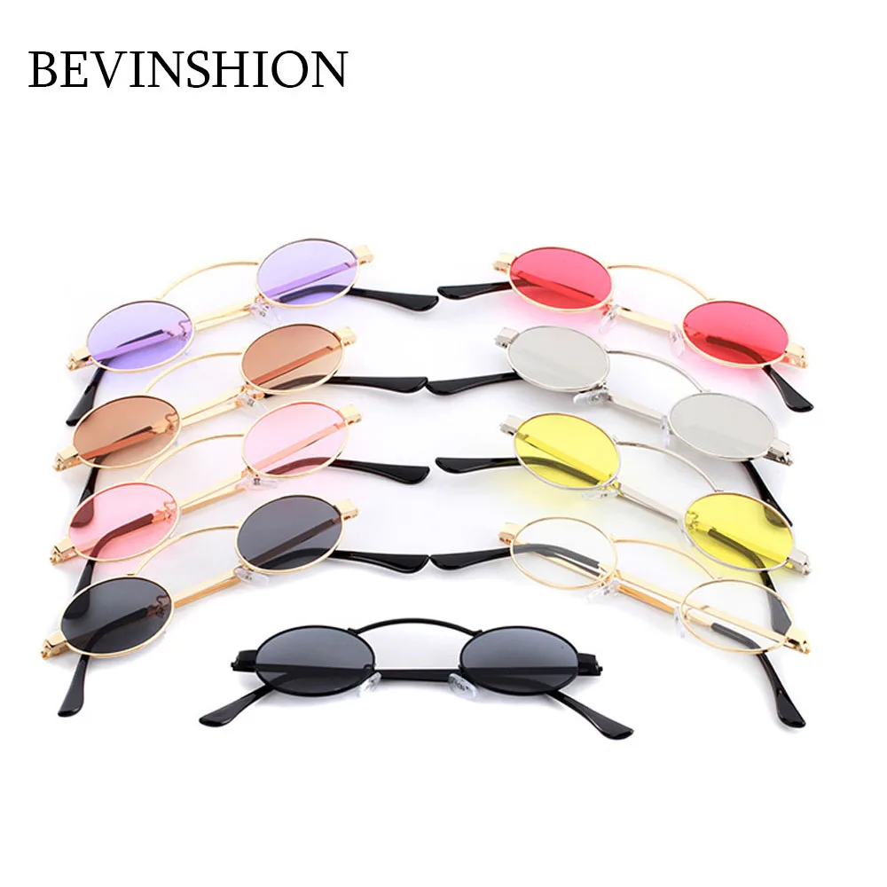Brand Prince Glasses Steampunk Vintage Small Round Sunglasses Women Sun Tiny Sexy Retro Rock Punk Men Red Purple | Аксессуары для