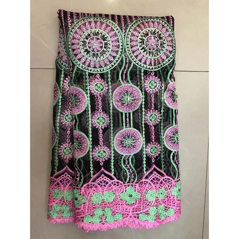 Французский Камни бисером зеленый цвет Высокое качество Африканский Кружево