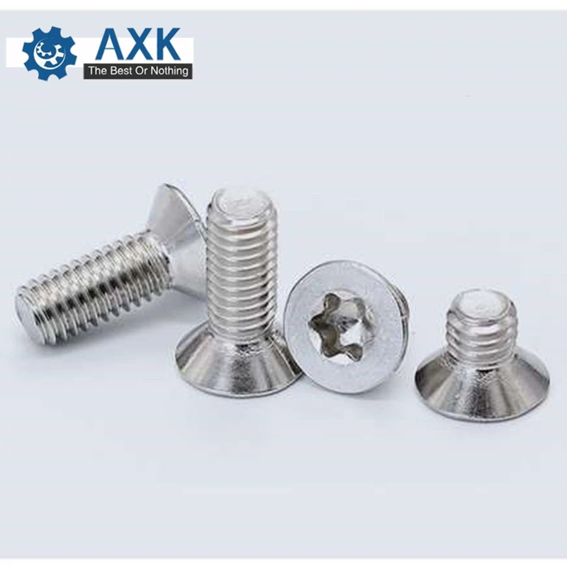 Torx Screw Stainless Steel 100pcs/lot Security Head M2 M2.5 M3 Countersunk Stainlness Flat High Quality Service Electrical | Обустройство