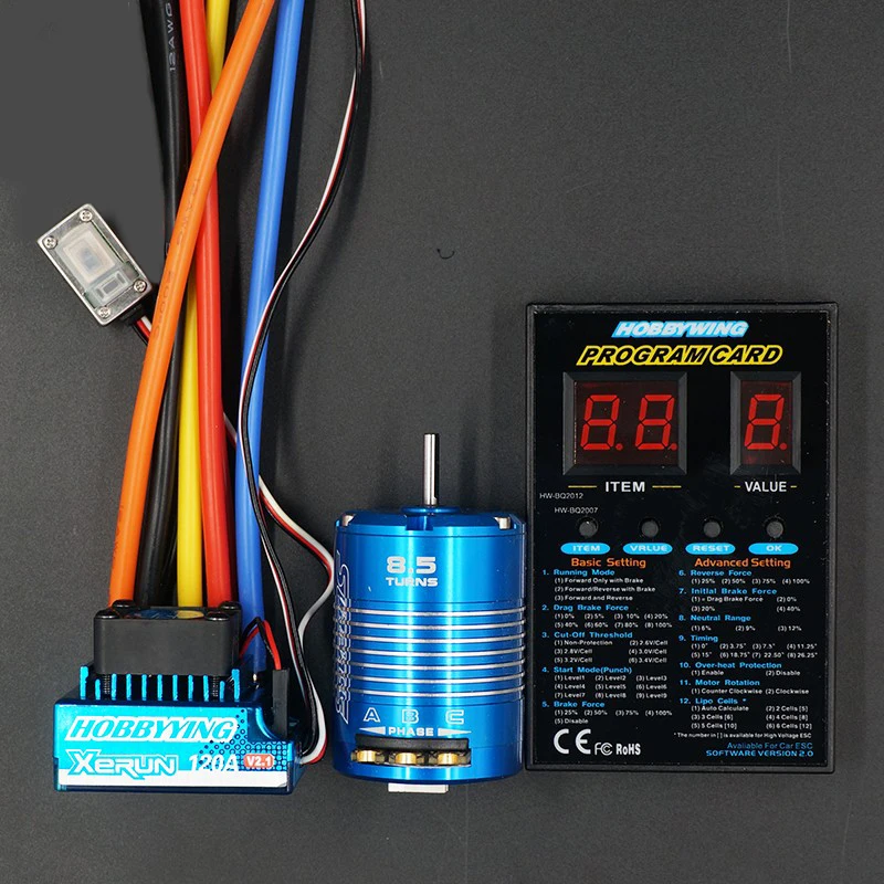 Сенсорный бесщеточный 3650 540 8 5 T 13 TMotor + HY 120A водонепроницаемый ESC программа карта