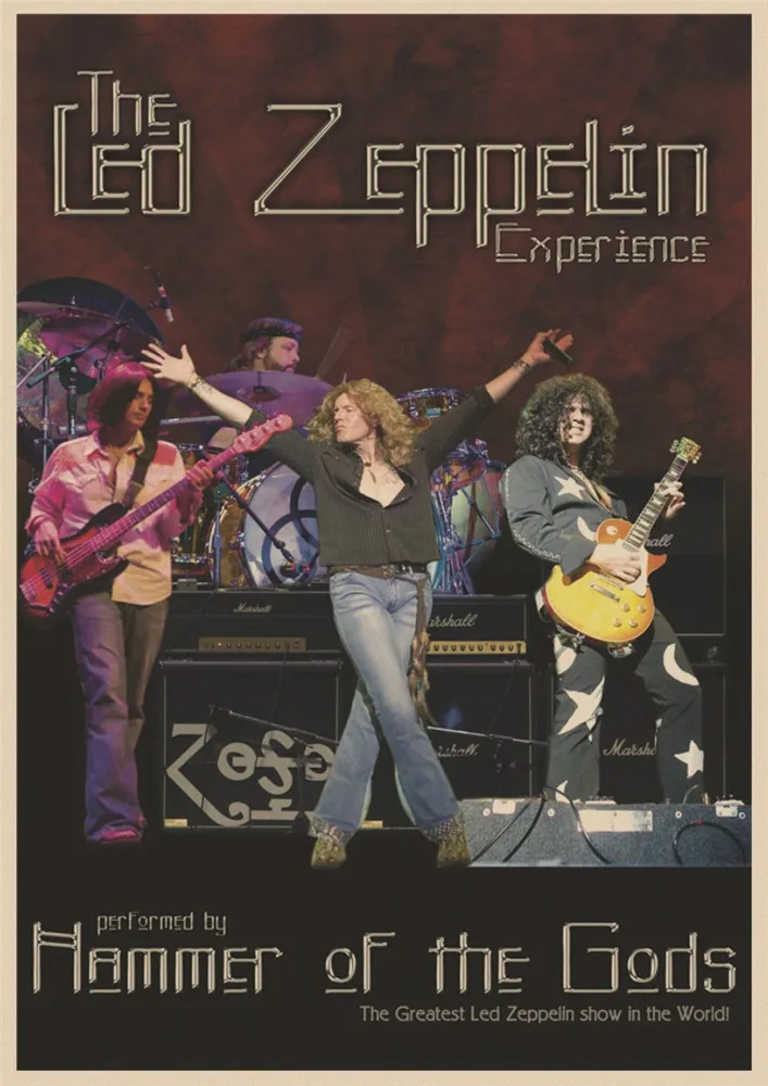 Led Zeppelin рок-музыка постеры/Led Zeppelin музыка классический постер Винтажный стиль стены крафт-бумага плакат домашний художественный бренд - Цвет: 25