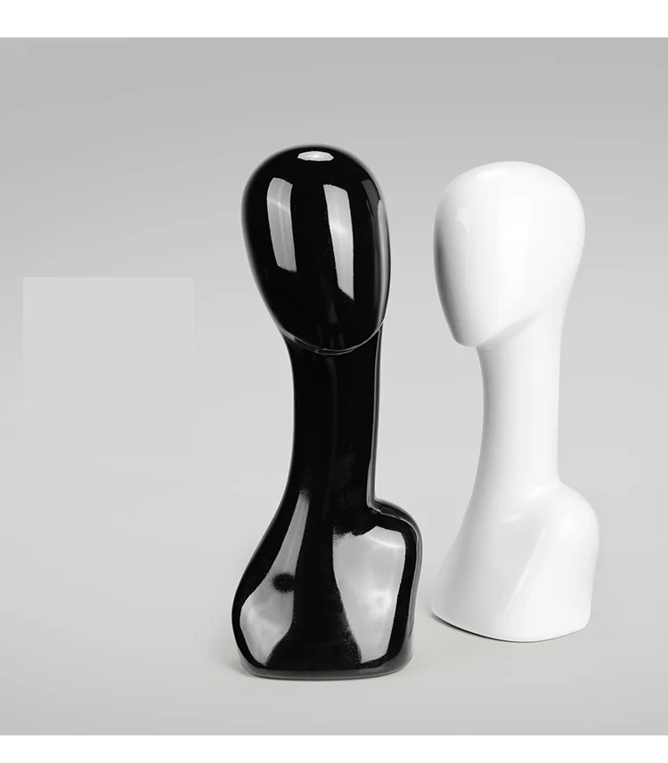 Черно белая женская абстрактная Глянцевая голова манекена для дисплея