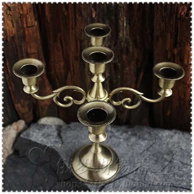 Свадебные украшения посеребренные канделябры с тиснением декоративные