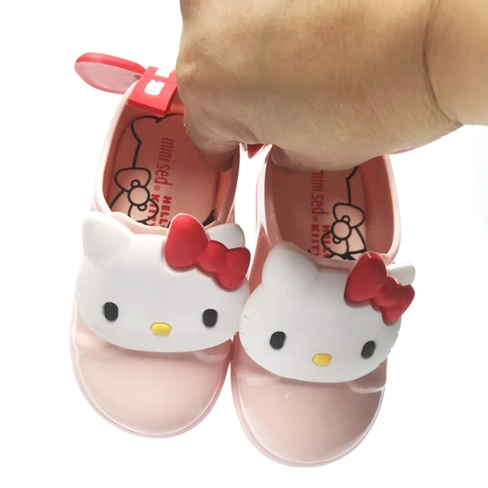 Mini Melissa2019 новые сандалии с Микки Маусом для девочек Прозрачные Сандалии Детская пляжная обувь для девочек Минни Мелисса мягкие конфеты обувь SH19010