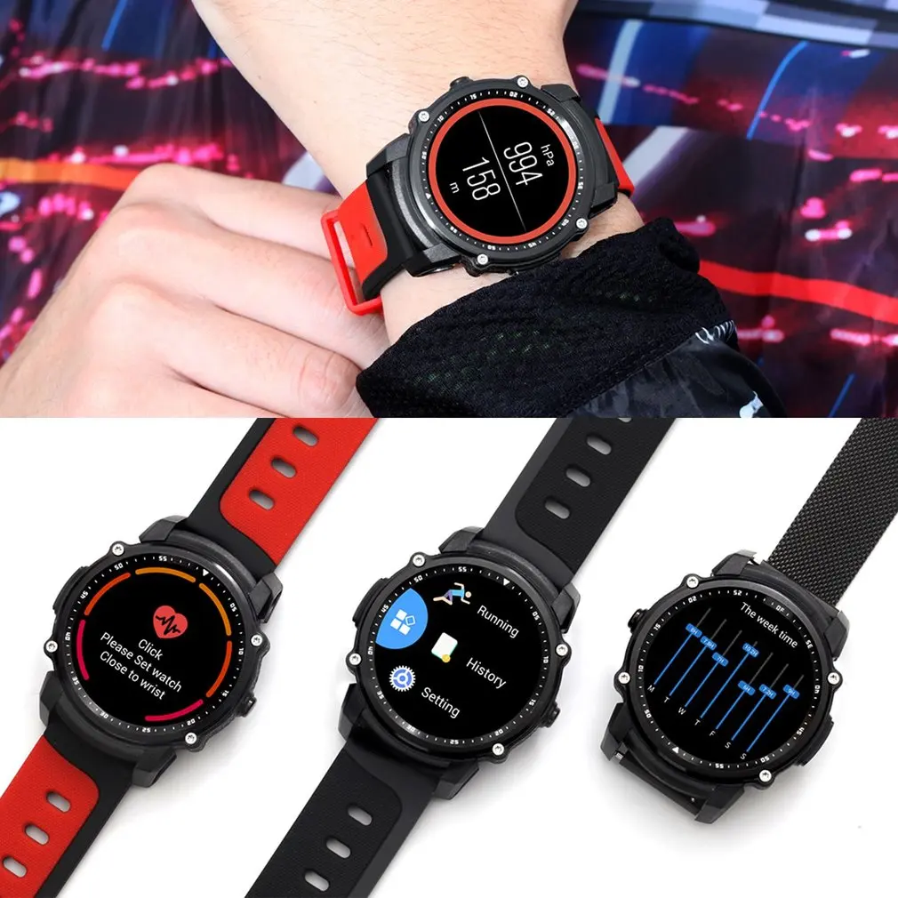Стильный FS08 Bluetooth Smart часы IP68 Водонепроницаемый gps Спорт фитнес трекер Секундомер